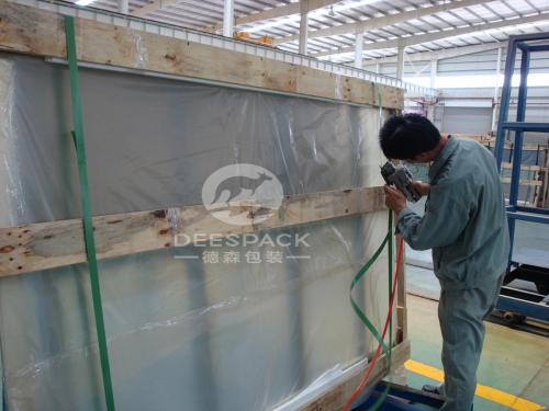 光伏玻璃、平板玻璃、玻璃瓶可以用PET塑鋼帶打包